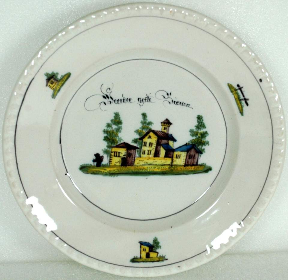 Fayence-Teller "Wender gute Bienen"