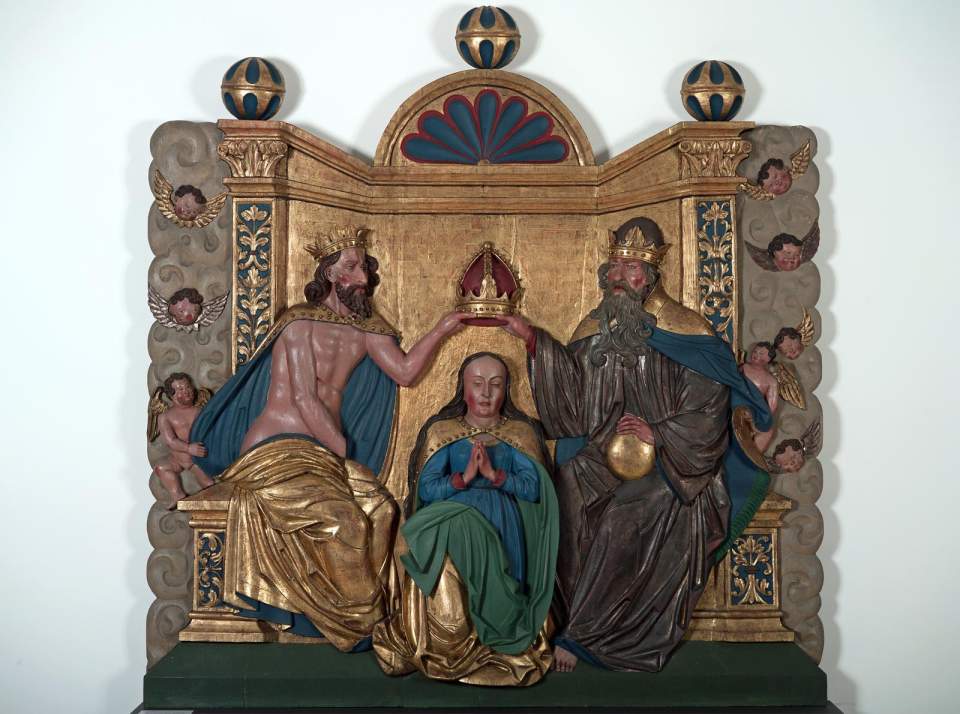 Krönung der Maria, Marienkrönung, Altar-Retabel Kirche St.Nikolaus Altstätten