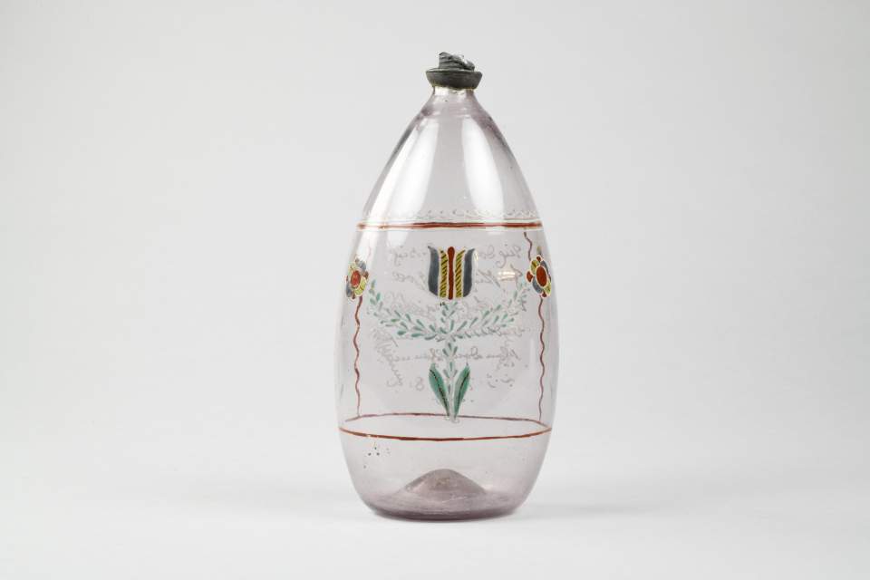 Flühli Schnapsflasche, Glasflasche, Hochzeitsflasche