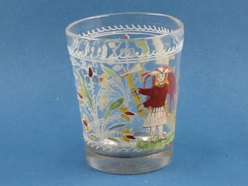 Flühliglas, Trinkglas, Becherglas, Zunftbecher von Salomon Brunner