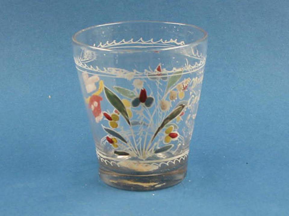 Flühliglas, Trinkglas, Becherglas, Zunftglas der Metzger