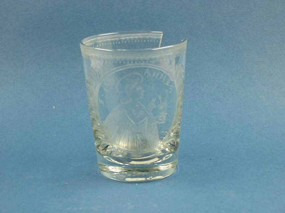 Glas, Trinkglas, Becherglas mit Hl. Johannes
