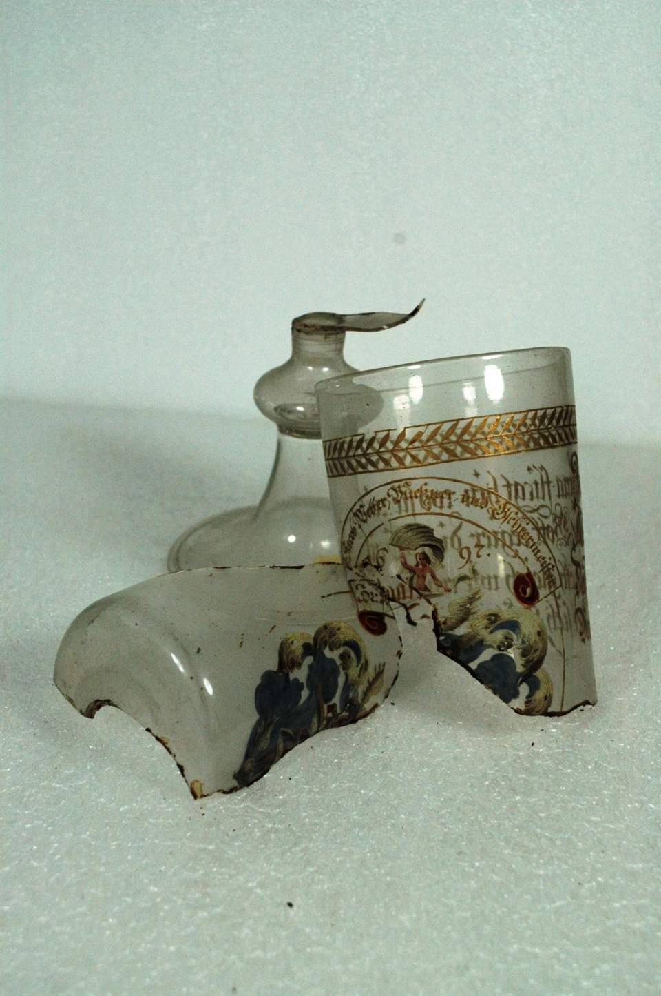 zerbrochenes Pokalglas