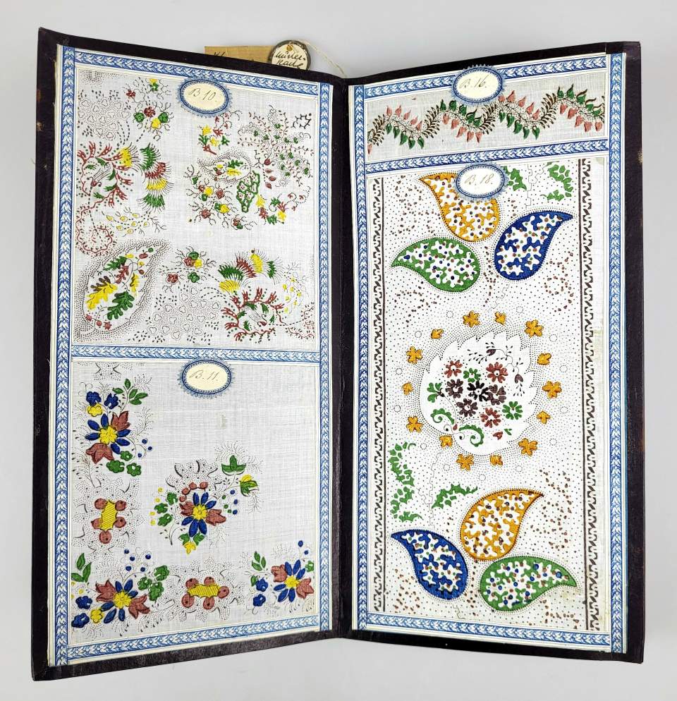 Musterbuch der Stoffdruckerei Blumenegg in Goldach