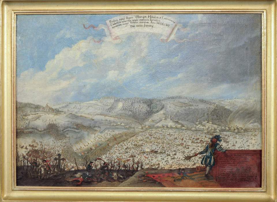 Gemälde Schlacht von Villmergen 1656 24. Januar