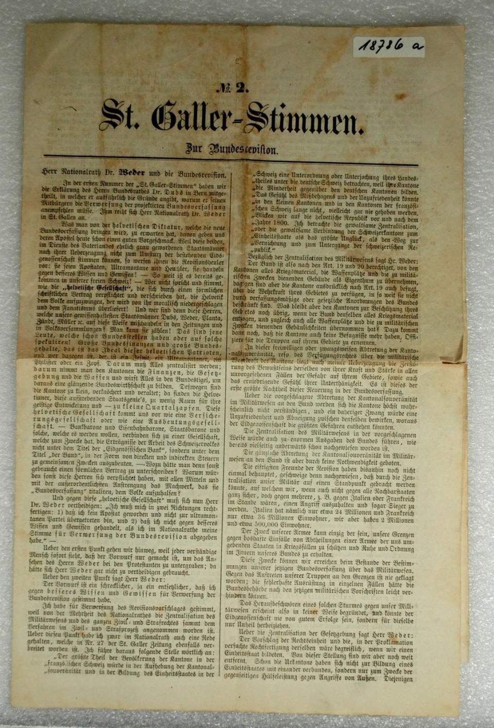 Diverse St.Galler-Zeitungen (1841-1861)