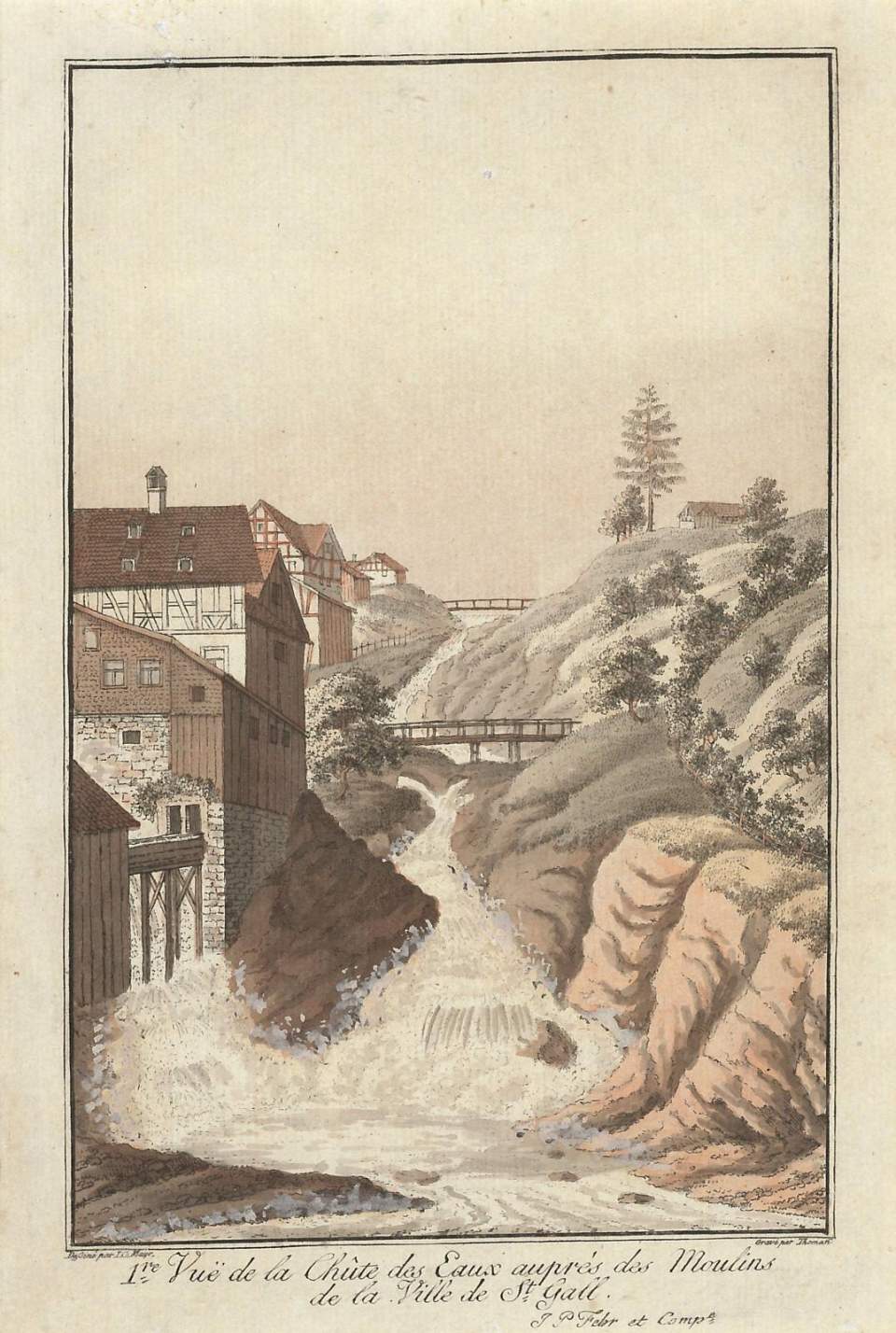 Ansicht Mülenen St.Gallen, Mühlentobel