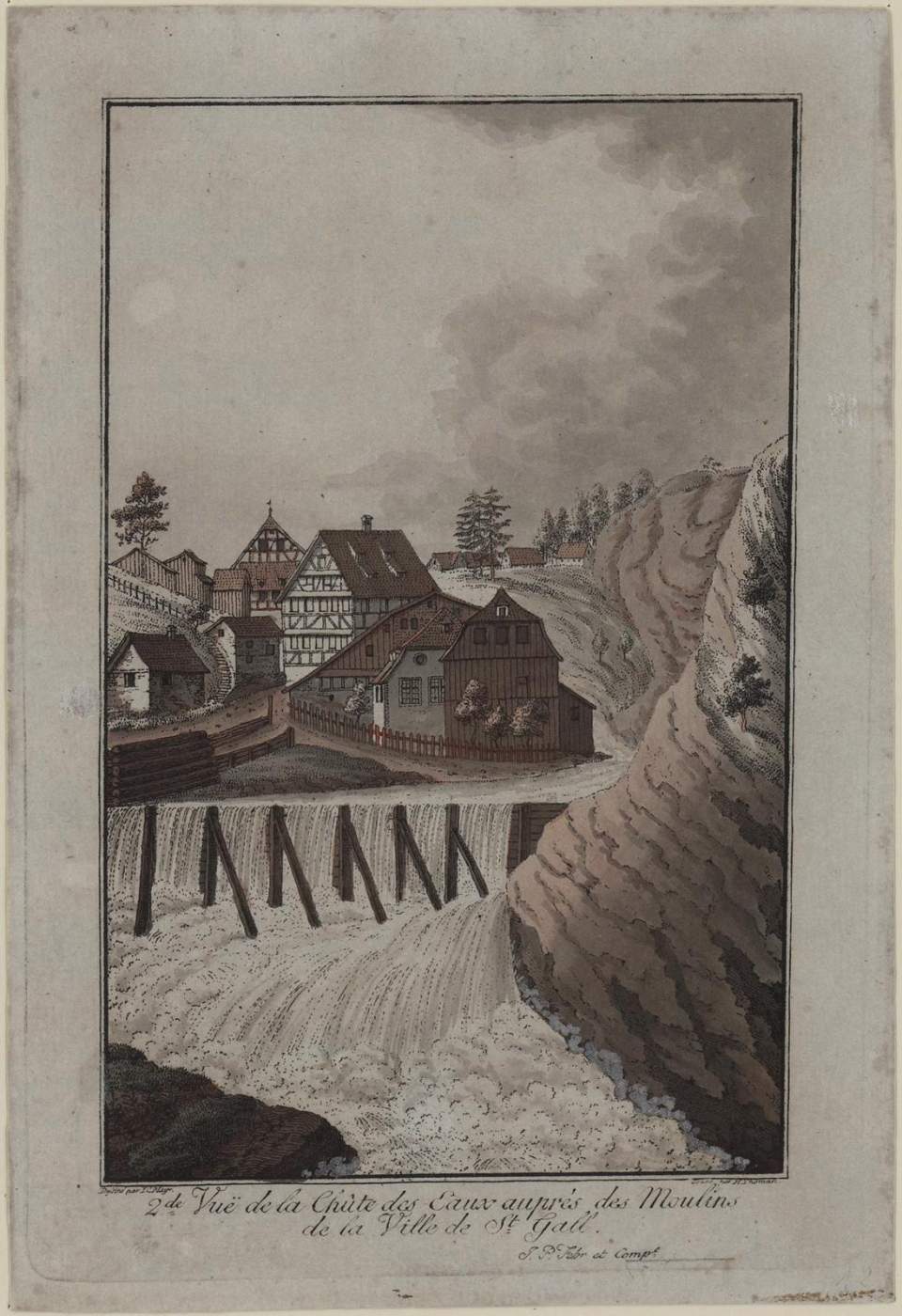 Ansicht Mülenen in St.Gallen, Mühlentobel