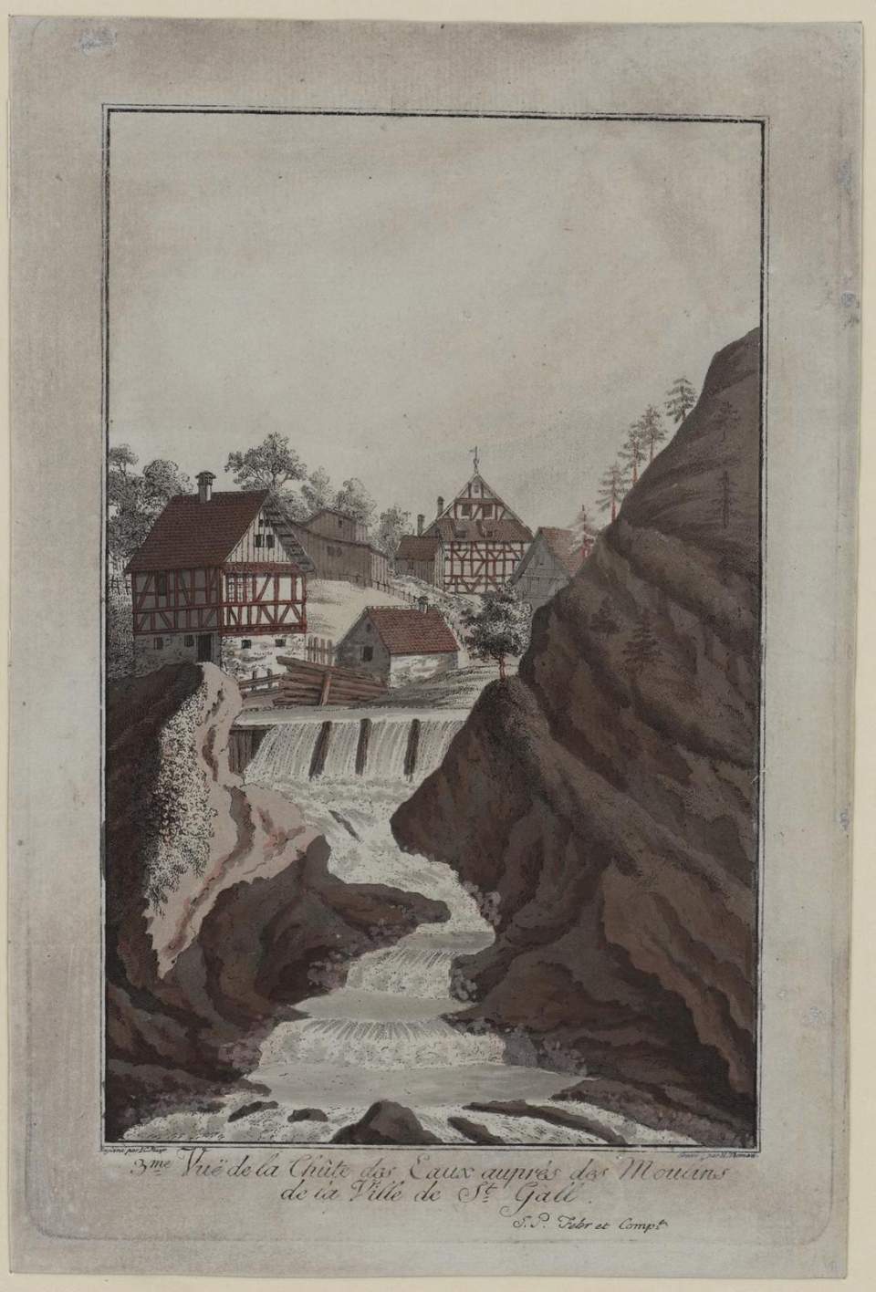 Ansicht Mülenen in St.Gallen, Mühlentobel