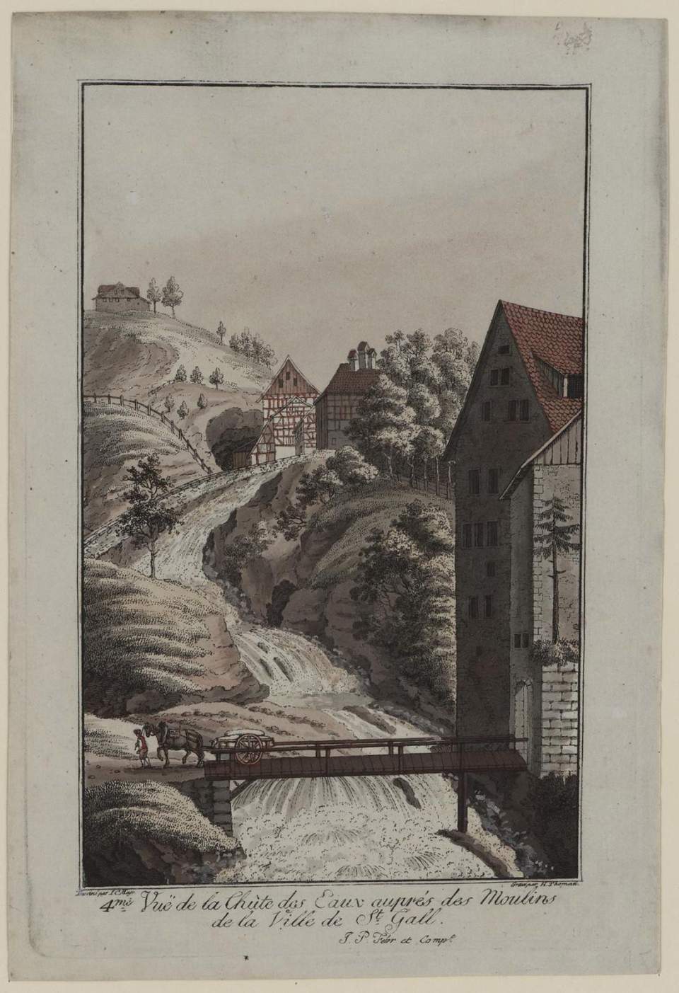 Ansicht Mülenen in St.Gallen, Mühlentobel