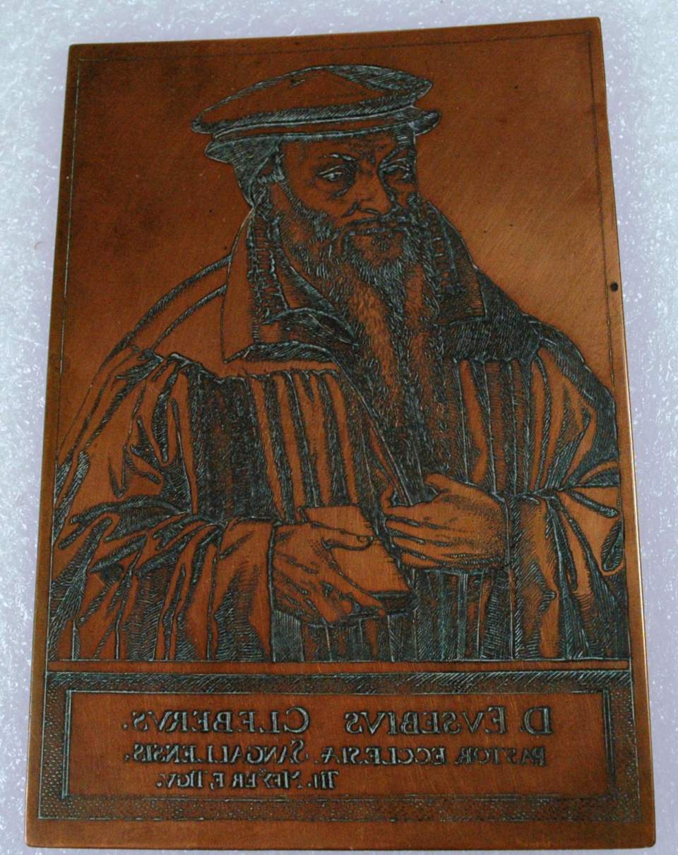 Kupferstichplatte, Portrait D. Eusebius Cleberus