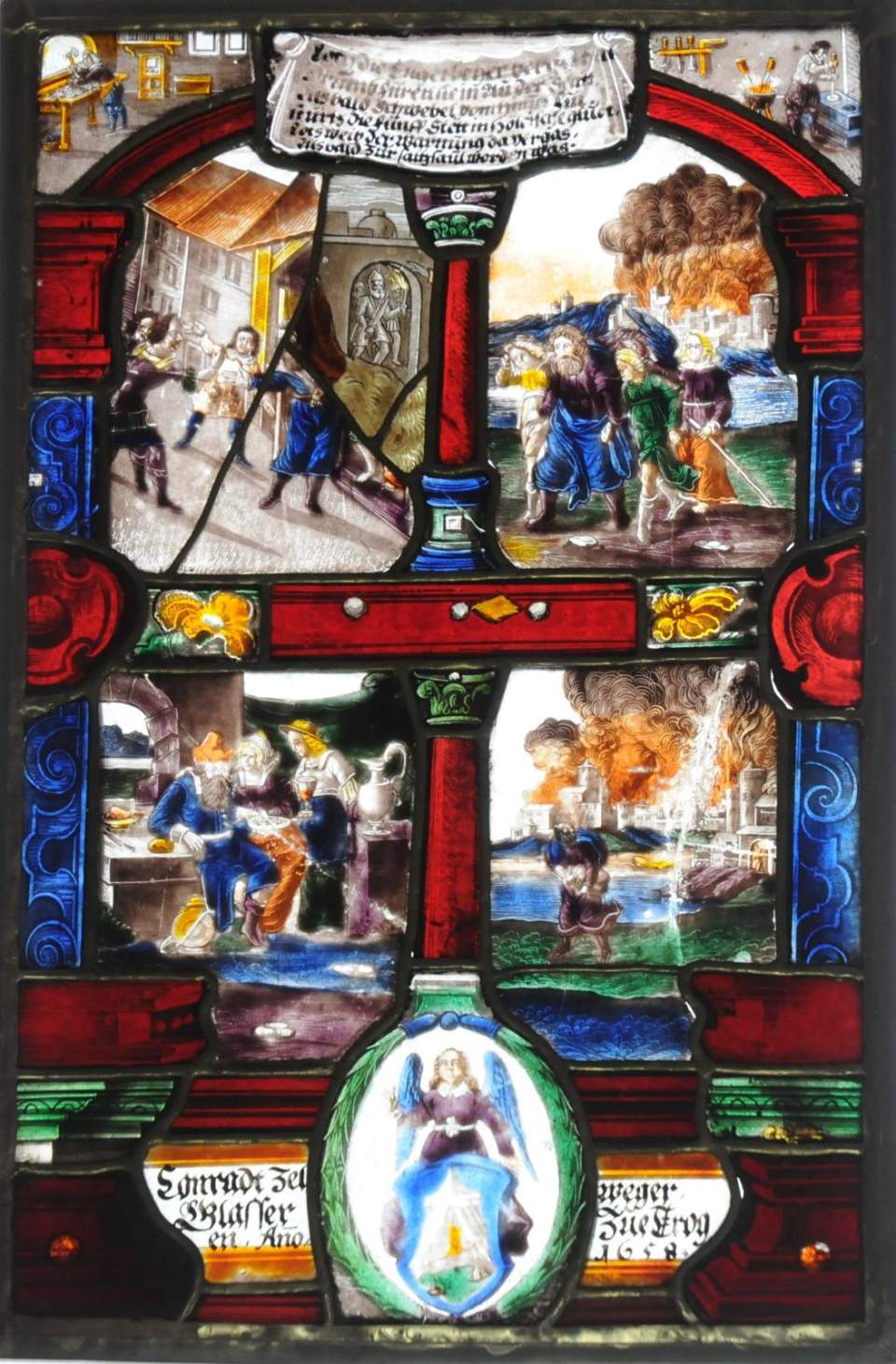 Wappenscheibe von Konrad Zellweger, Glasgemälde