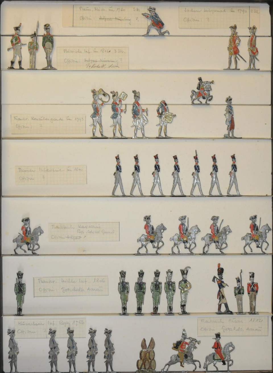 Zinnfiguren, Zinnsoldaten verschiedener Herkunft