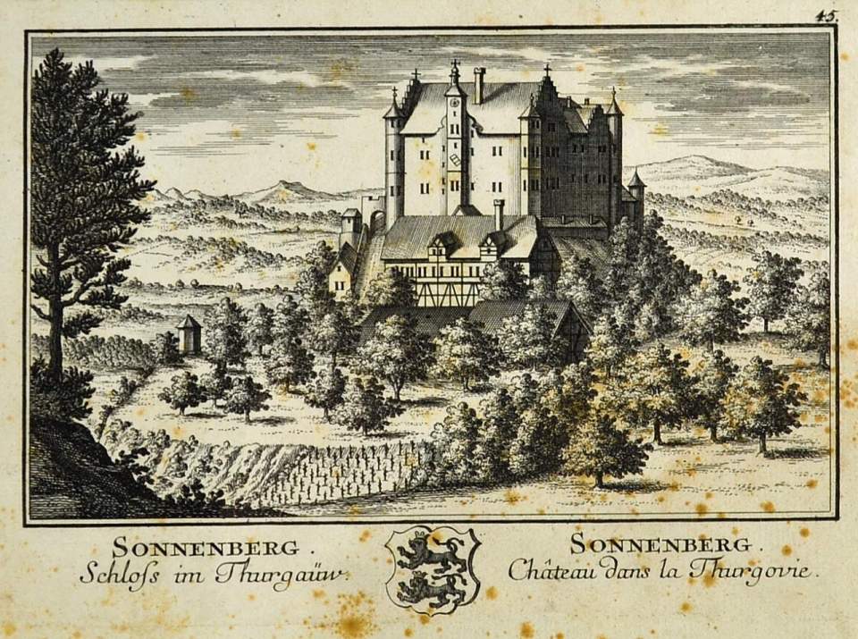 Ansicht Schloss Sonnenberg bei Stettfurt TG