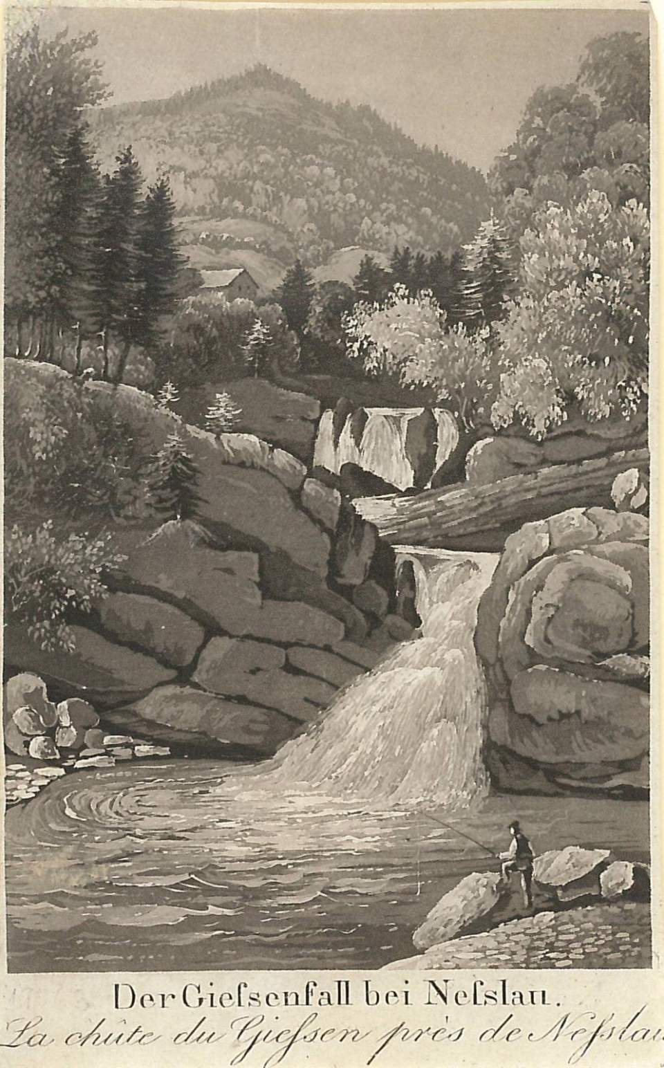 Ansicht Wasserfall bei Giessen (Nesslau)