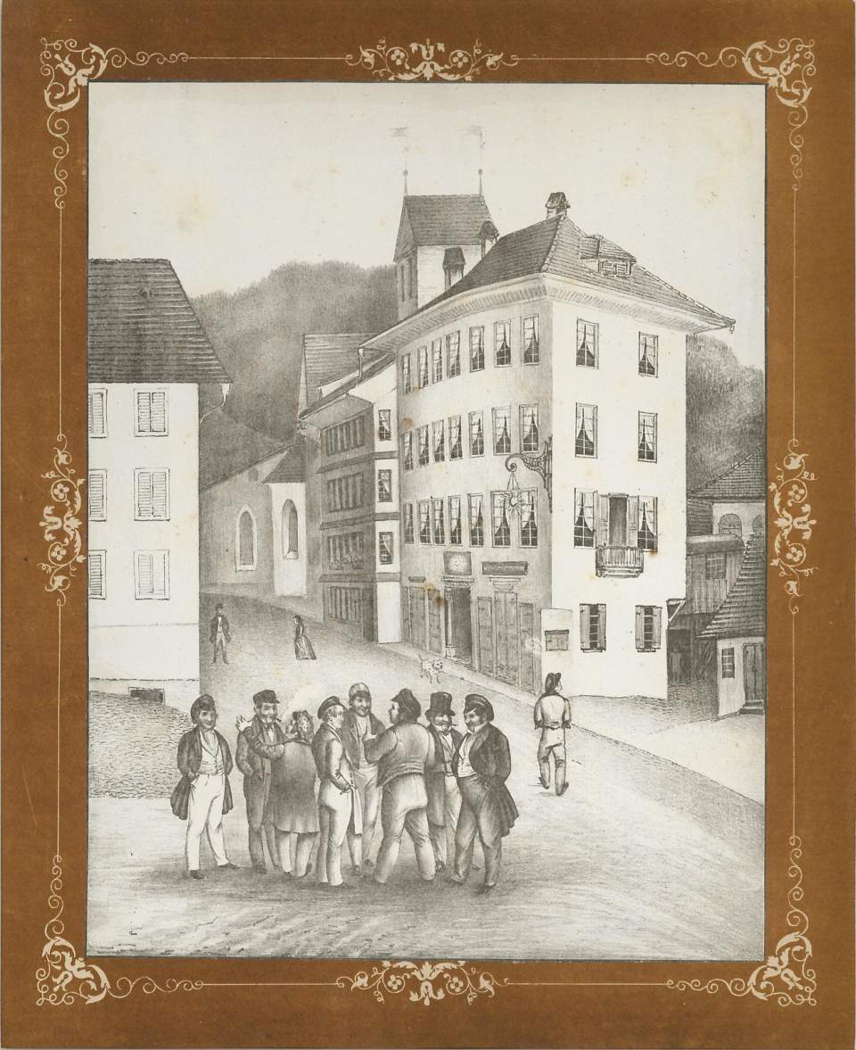 Ansicht Lichtensteig, Kirche am Obertor