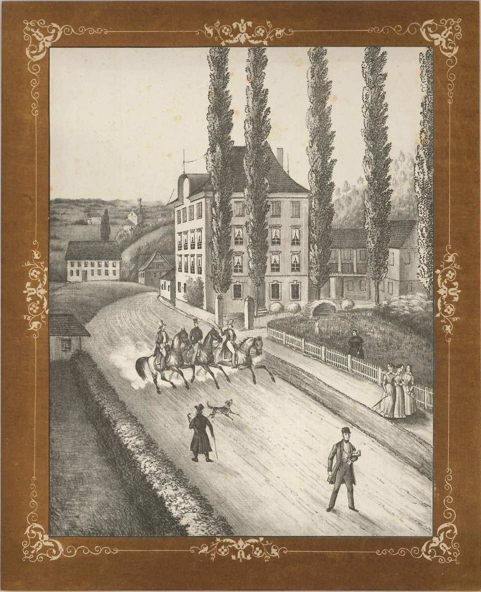 Ansicht Lichtensteig, Im Hof, mit Loretokapelle