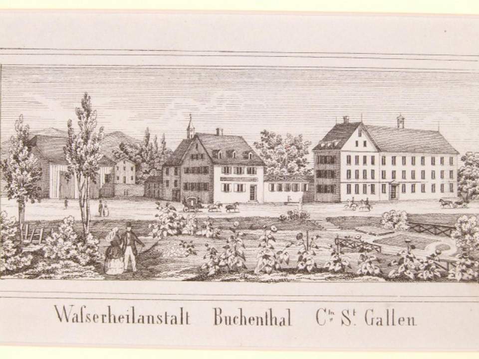 Ansicht Fürstenland Oberbüren, Wasserheilanstalt Buchenthal