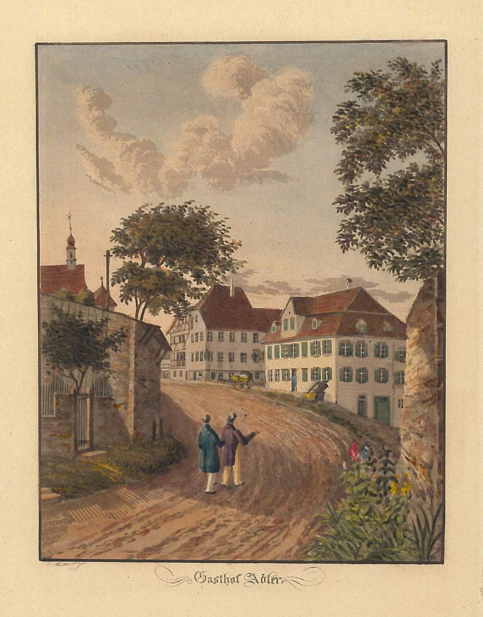Wil, Gasthöfe „Adler“ und „Bären“, 1837
