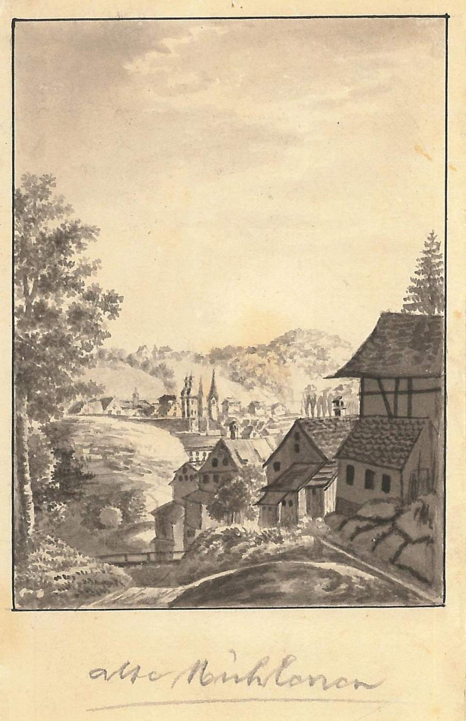 Ansicht Mülenen in St.Gallen, Mühlentobel