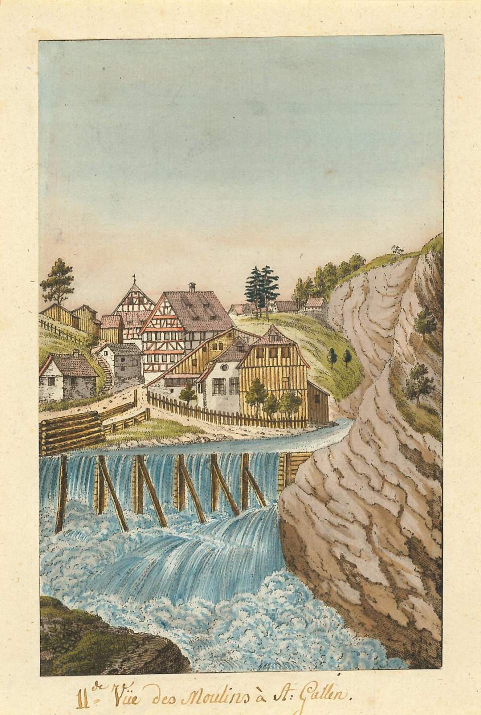 Ansicht Mülenen in St.Gallen, Mühlentobel