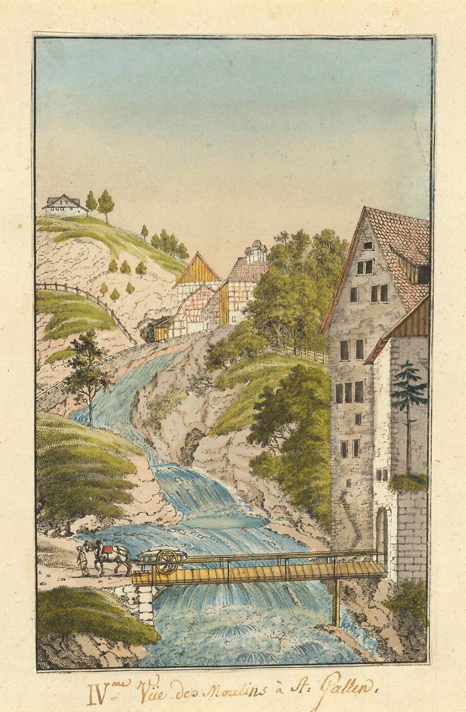 Ansicht Mülenen in St.Gallen, Mühlentobel