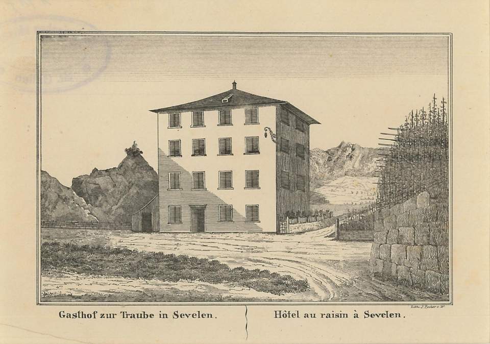 Ansicht Gasthof zur Traube, Sevelen