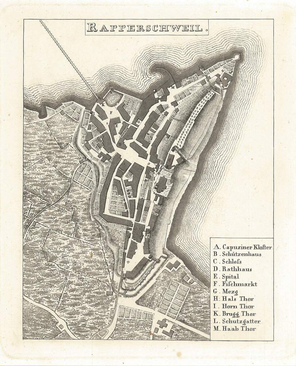 Rapperswil, Stadtplan der Feuerwerkergesellschaft