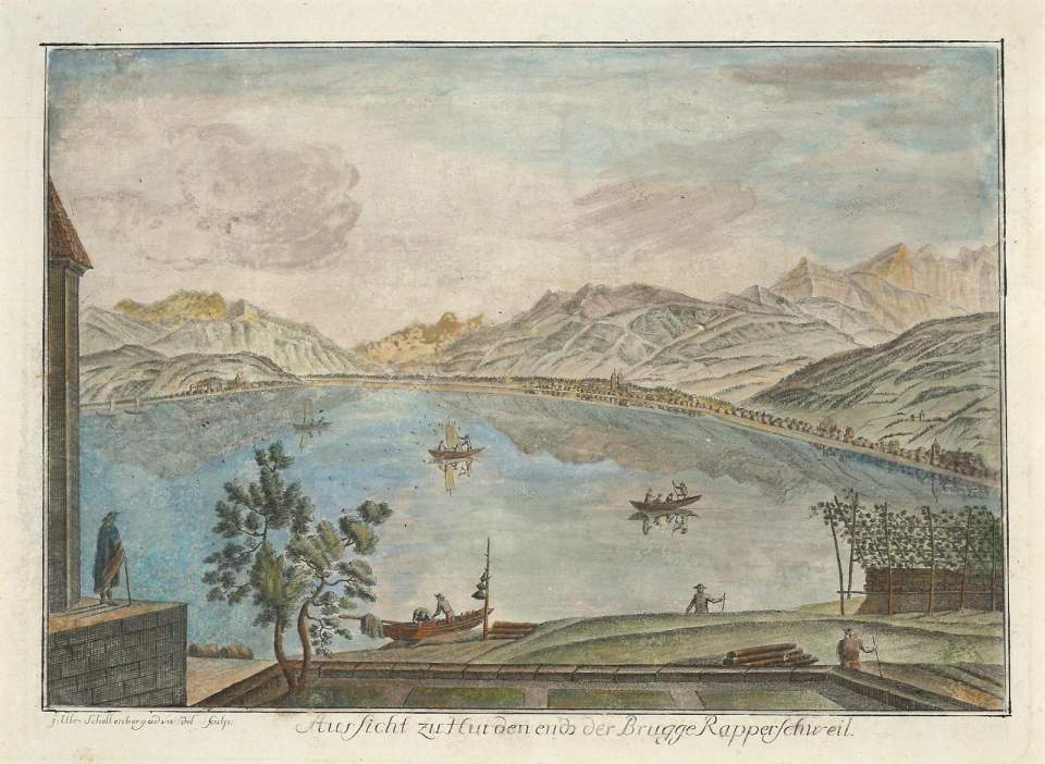 Ansicht vom Ende des Seestegs Rapperswil Richtung Hurden