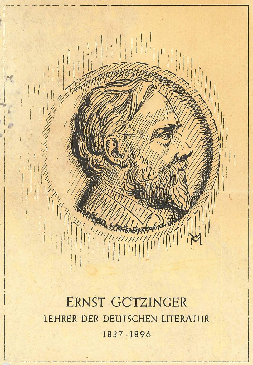 Skizze für Brunnen-Medaillon Ernst Götzinger