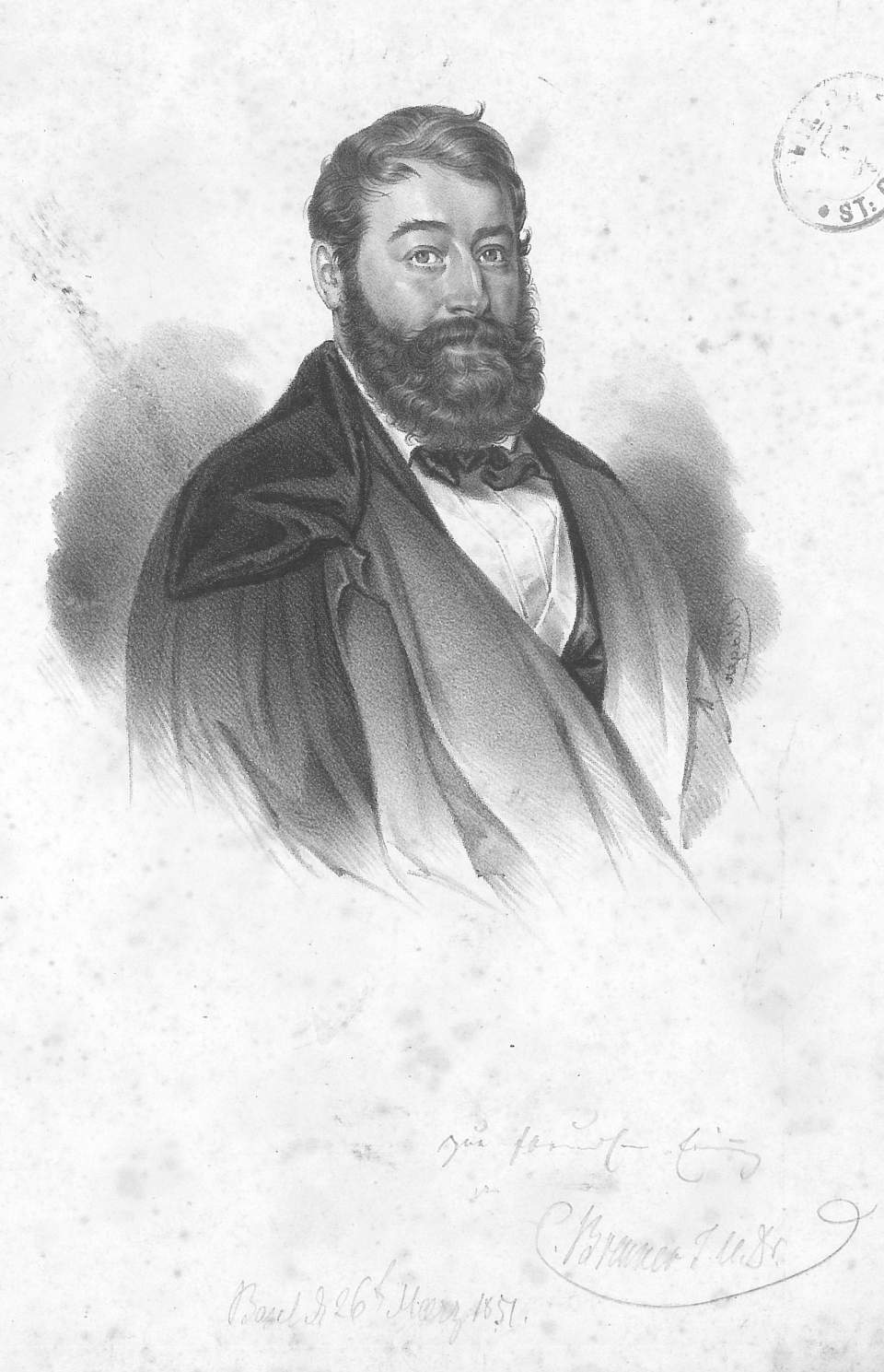 Porträt Dr. iur. Johann-Karl Brenner (1814-1883), Basel