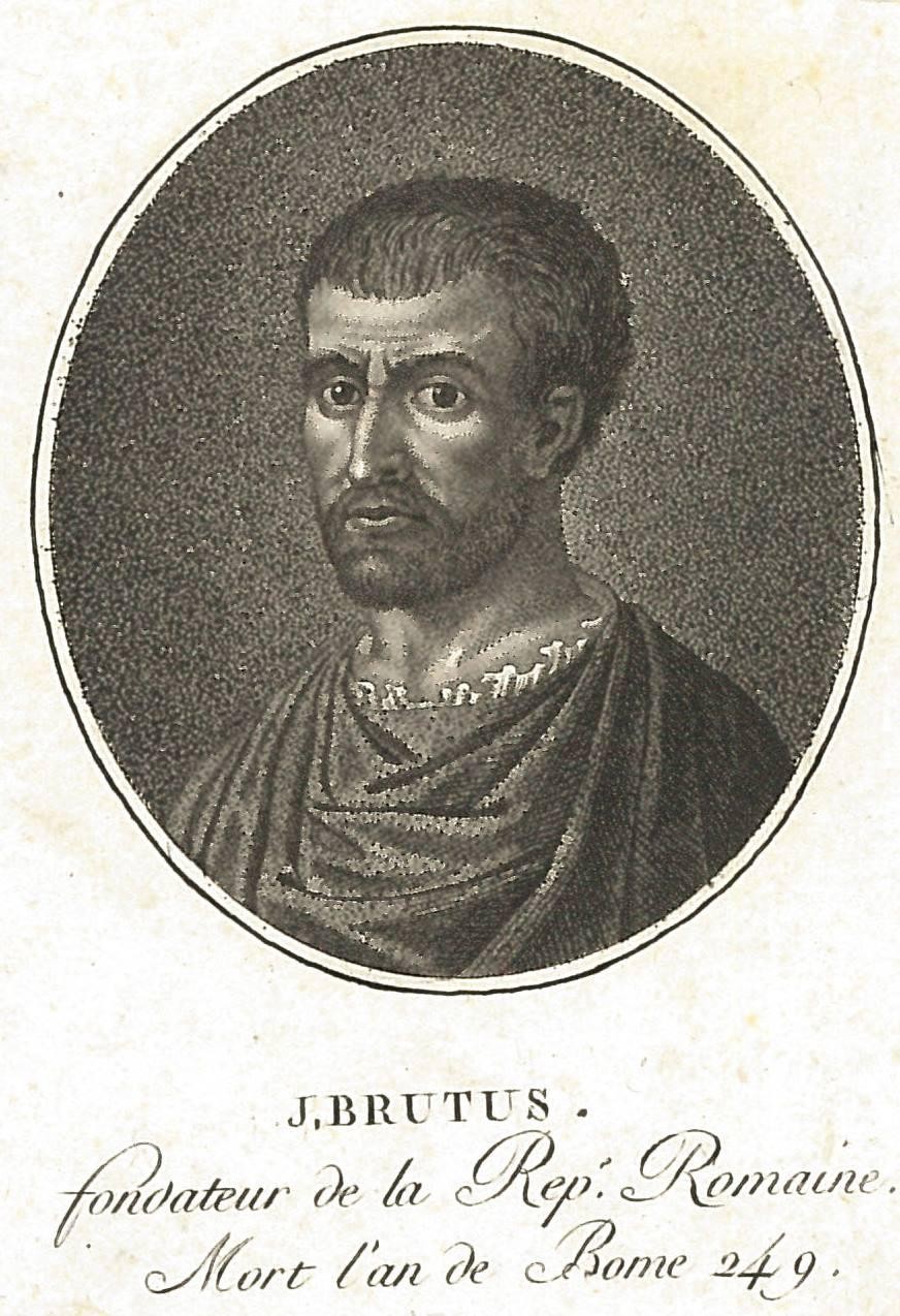 Grafik, J. Brutus, fondateur del Rep. Romaine