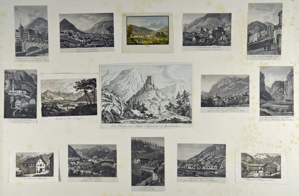 15 Einzelstiche Kanton Graubünden