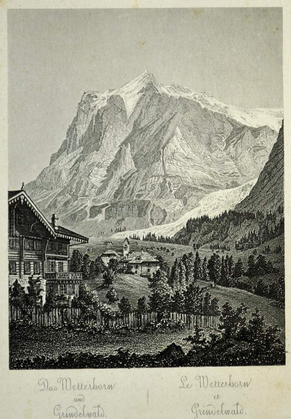 Ansicht Wetterhorn Kanton Bern