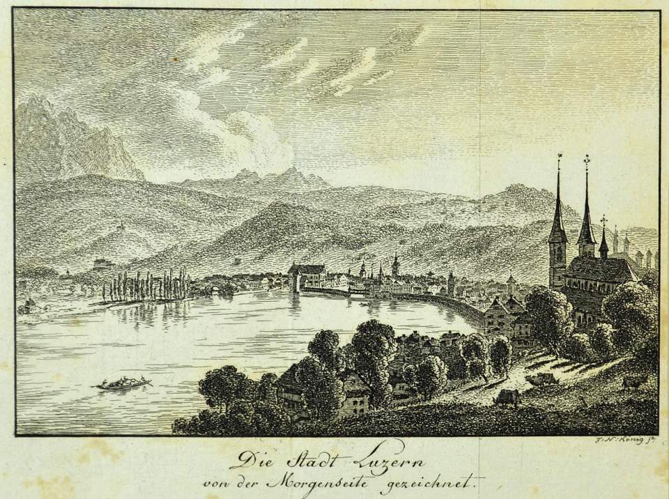 Ansicht Stadt Luzern von Osten