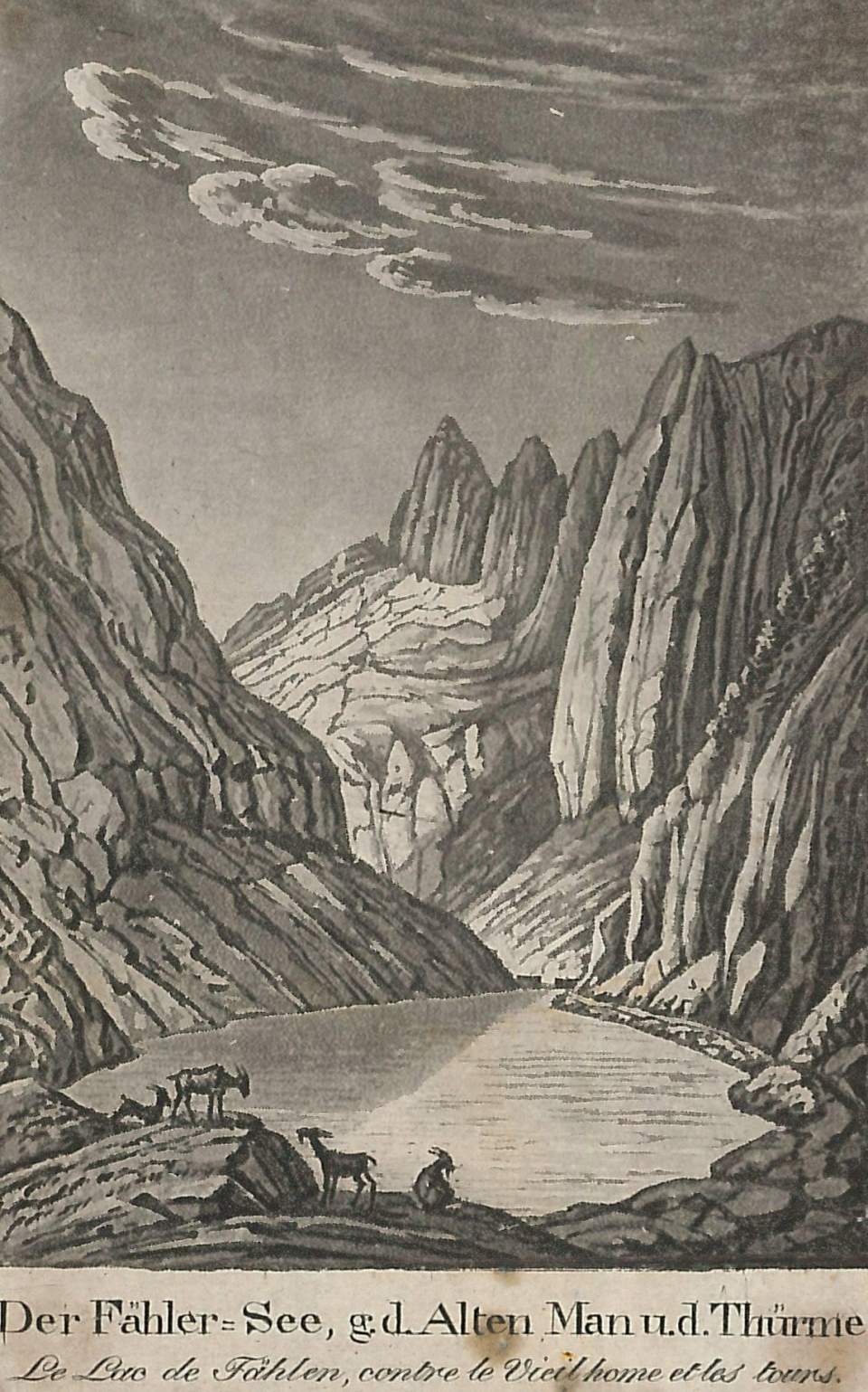 Stich, Der Fählesee gegen den Altmann und die Türme