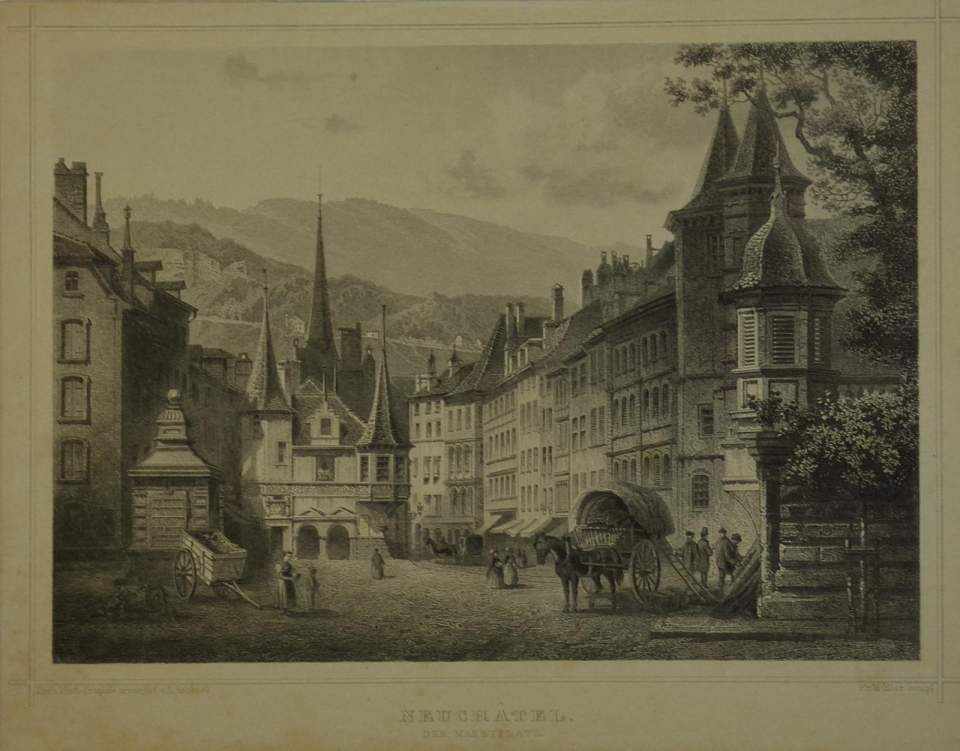 Stich Neuenburg, Marktplatz