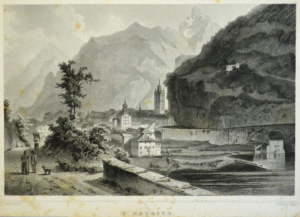 Ansicht St. Maurice im Wallis