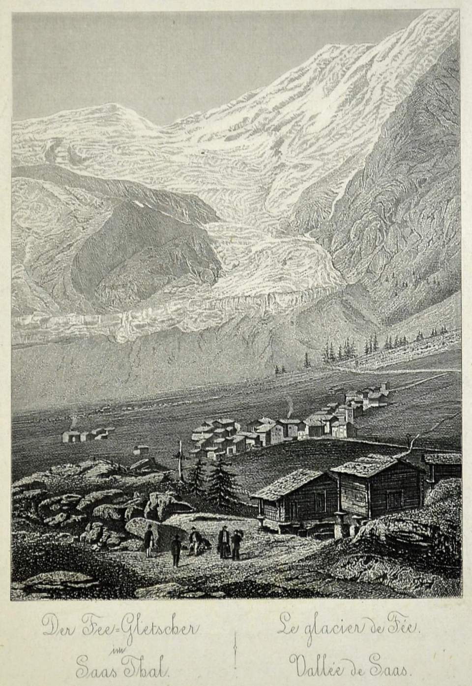 Ansicht Feegletscher im Wallis