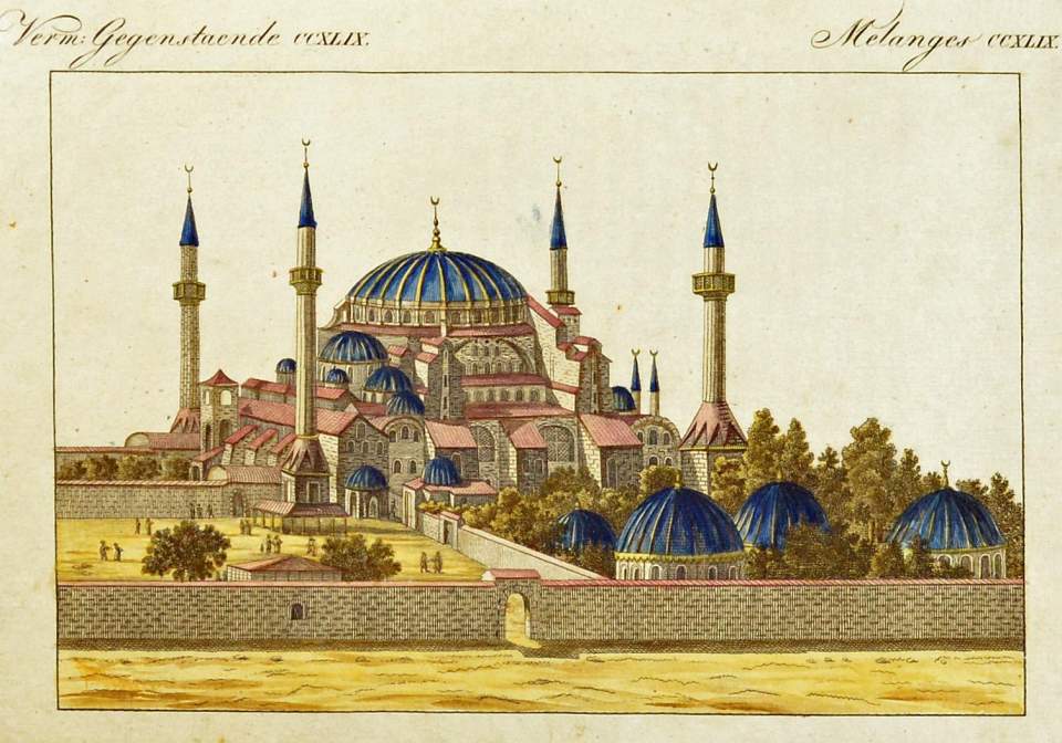 Ansicht die Sophienkirche in Istanbul (Konstantinopel)