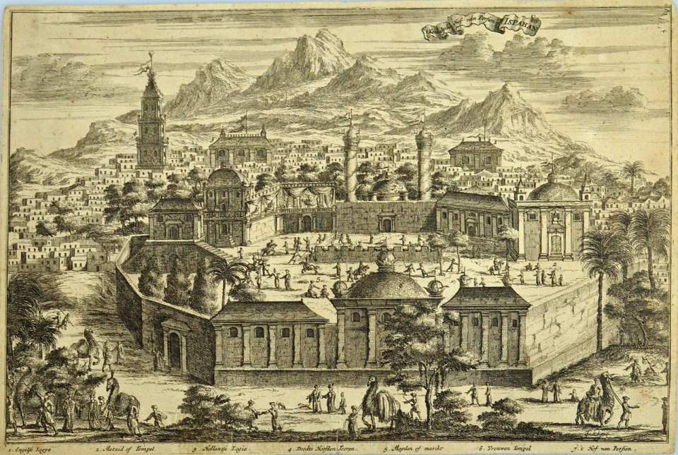 Ansicht königlicher Hof von Ispahan (Isfahan) Persien