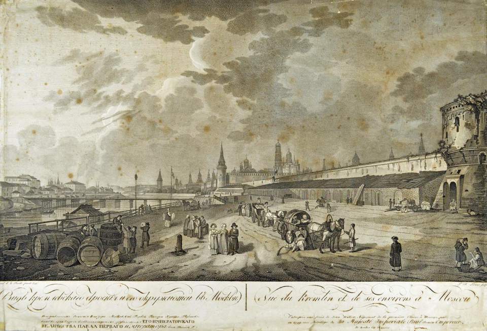 Ansicht Kreml in Moskau 1799