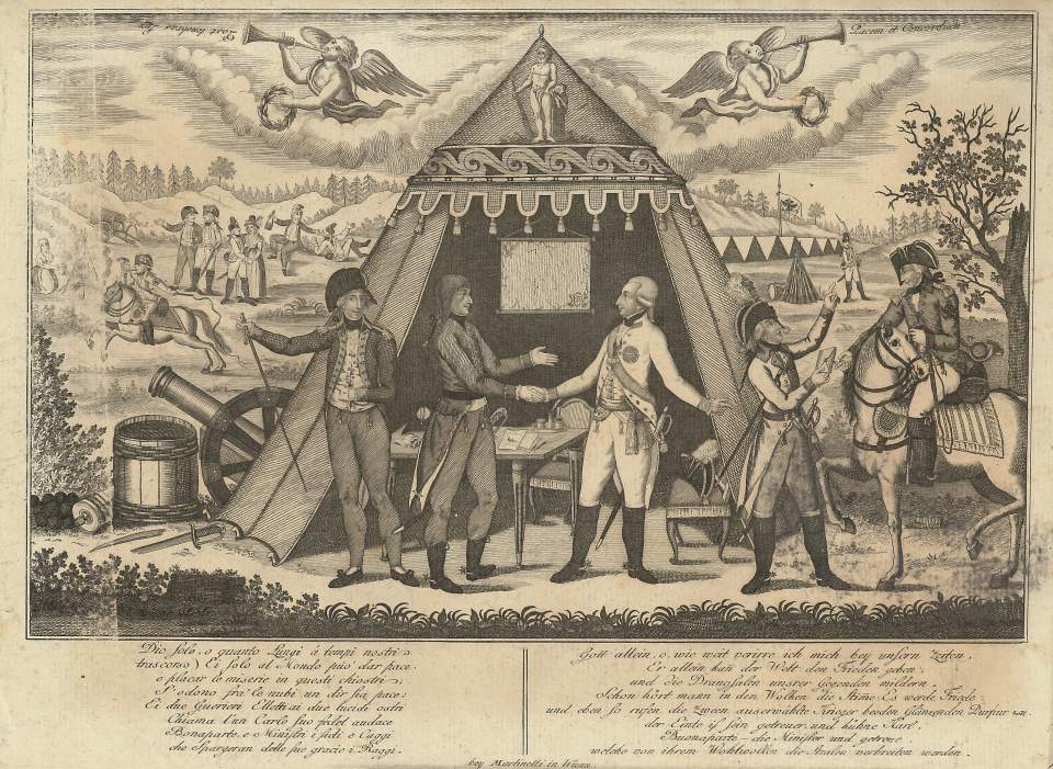 Grafik, Frieden zwischen Napoleon und Erzherzog Karl