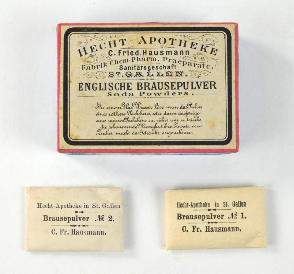 Medikament Brausepulver mit Verpackung