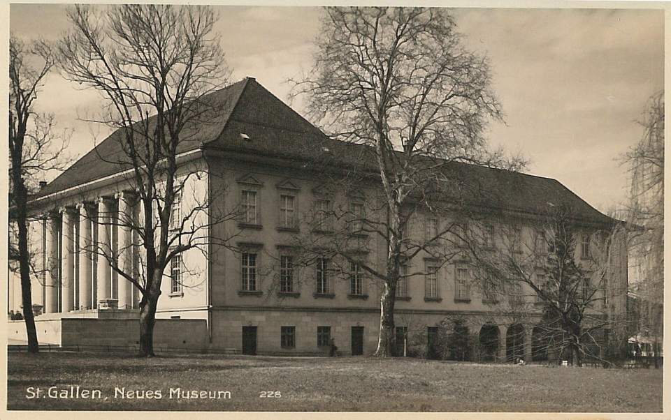 1 Ansichtskarte vom Historischen Museum St. Gallen, Neues Museum