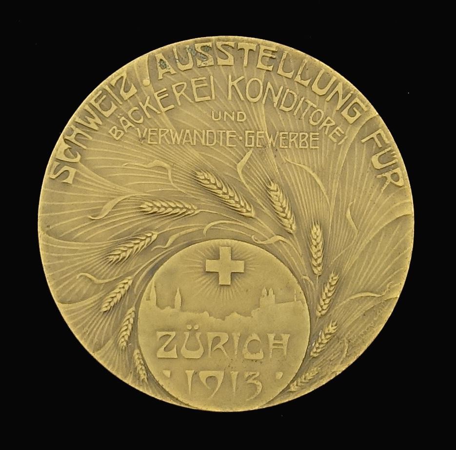 Medaillen, Plaketten  "Schweiz. Ausstellung für Bäckerei Konditorei und verwandte Gewerbe Zürich 1913"