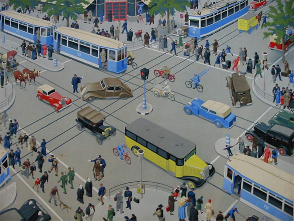 Schulwandbild des Schweiz. Lehrervereins und des Automobil-Clubs