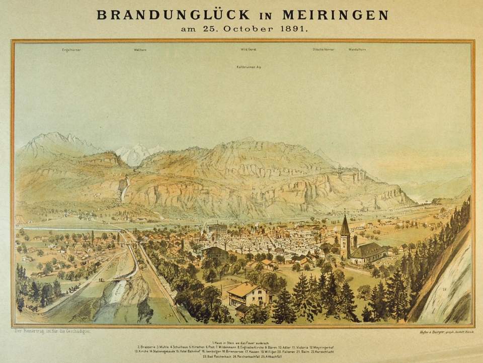 Meiringen, Brandunglück von 1891