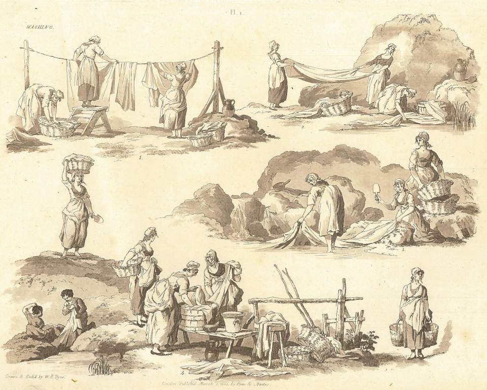 Illustration eines Waschtages "Washing"