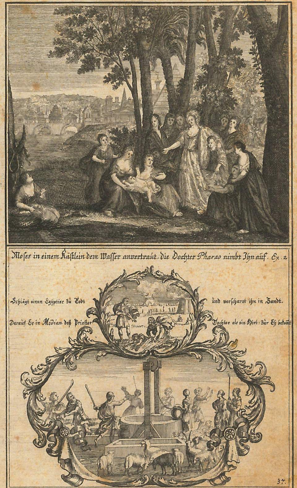 Illustration zum Leben Moses' und zum Alten Testament